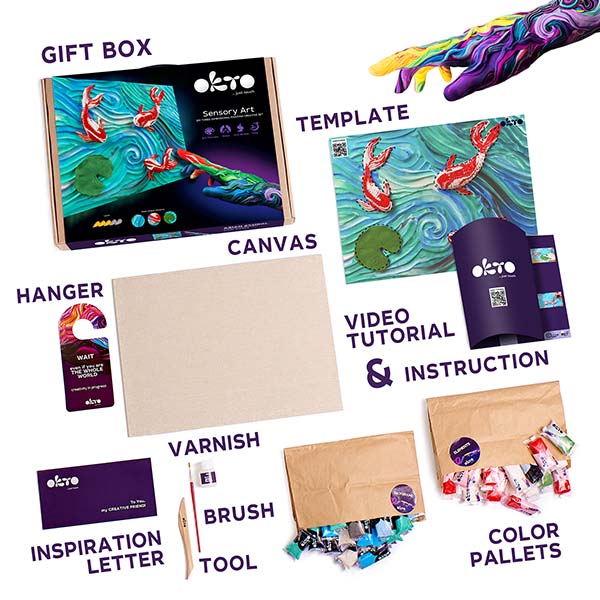 Pyssel vuxna Måla med lera Koi överiskt 2