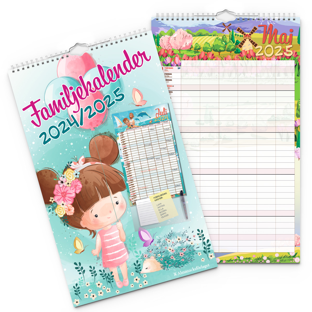 FAMILJEKALENDER 6 KOLUMNER 18 MÅN 2024-25