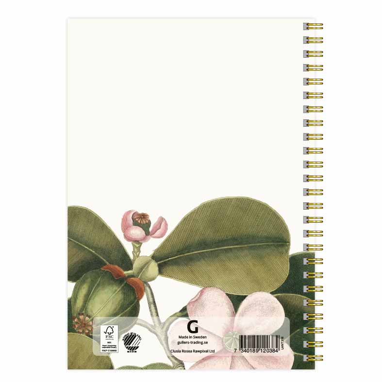 Anteckningsbok A5 Vintage Rosea baksida