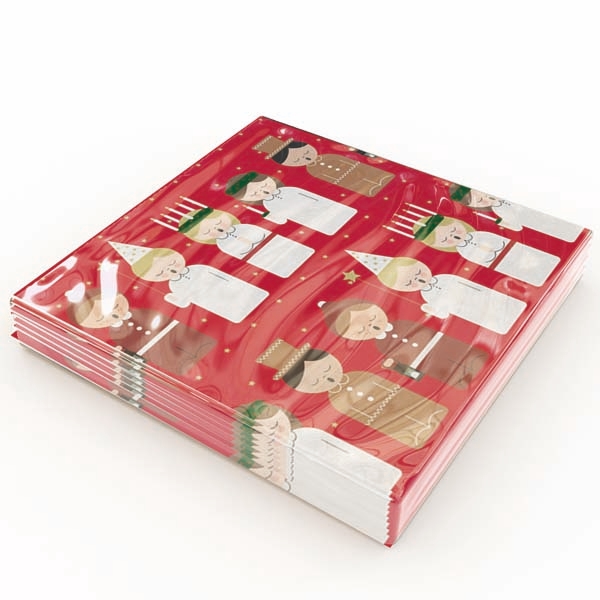 Kaffeservett 20p Luciatåg röd förpackning