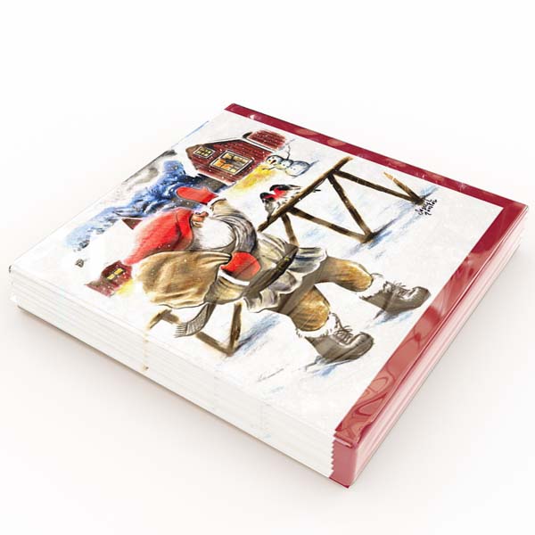 Kaffeservett 20p Tomte på gård förpackning