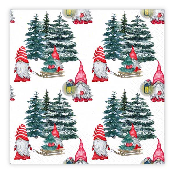 Matservetter 20p Tomtevärld vit