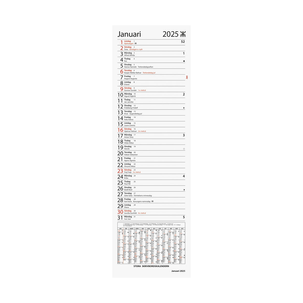 Bordskalender Stora Skrivbord 2025 Bordskalender Stora Skrivbord 2025