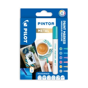 DIY pennor Pilot Pintor Metallic 6-pack