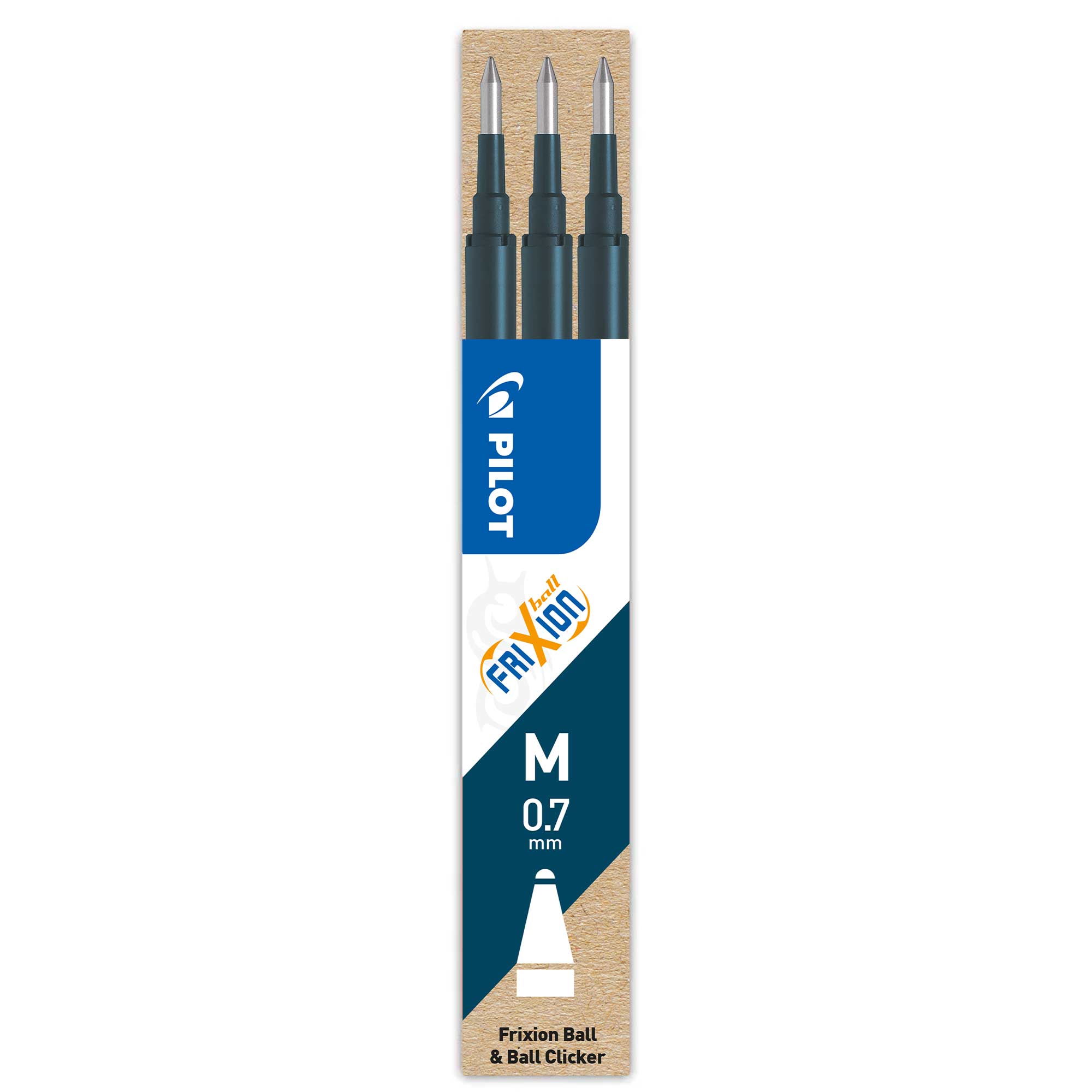 Refill Pilot FriXion Blåsvart 0.7 3-pack