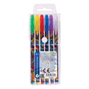 Gelpennor 6 färger glitter