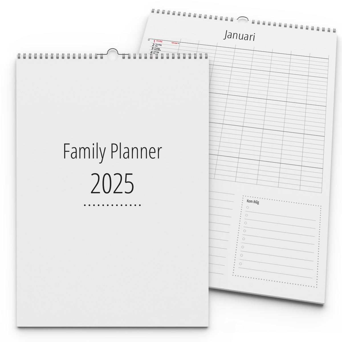 Family Planner 8 kolumner 2025