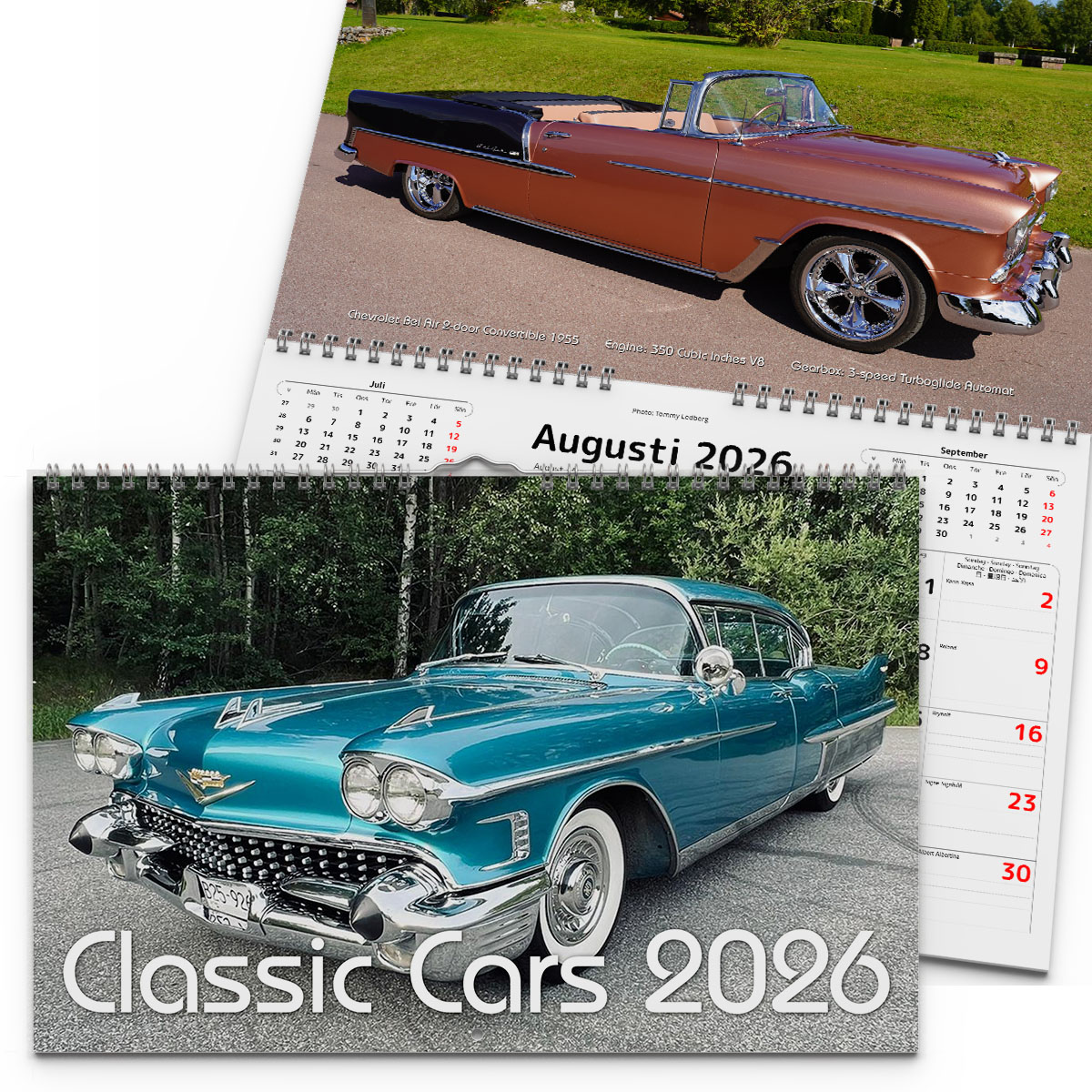 Väggkalender Classic Cars 2026 medium