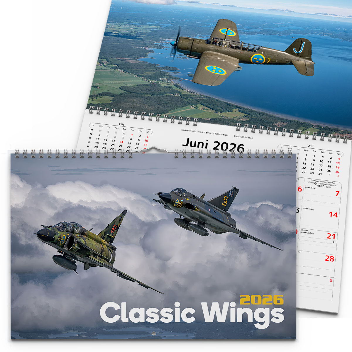 Väggkalender Classic Wings 2026