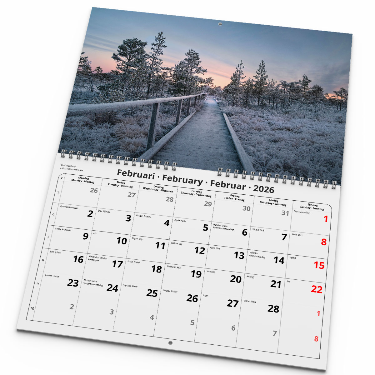 Väggkalender Look at Sweden 2026 medium uppslag