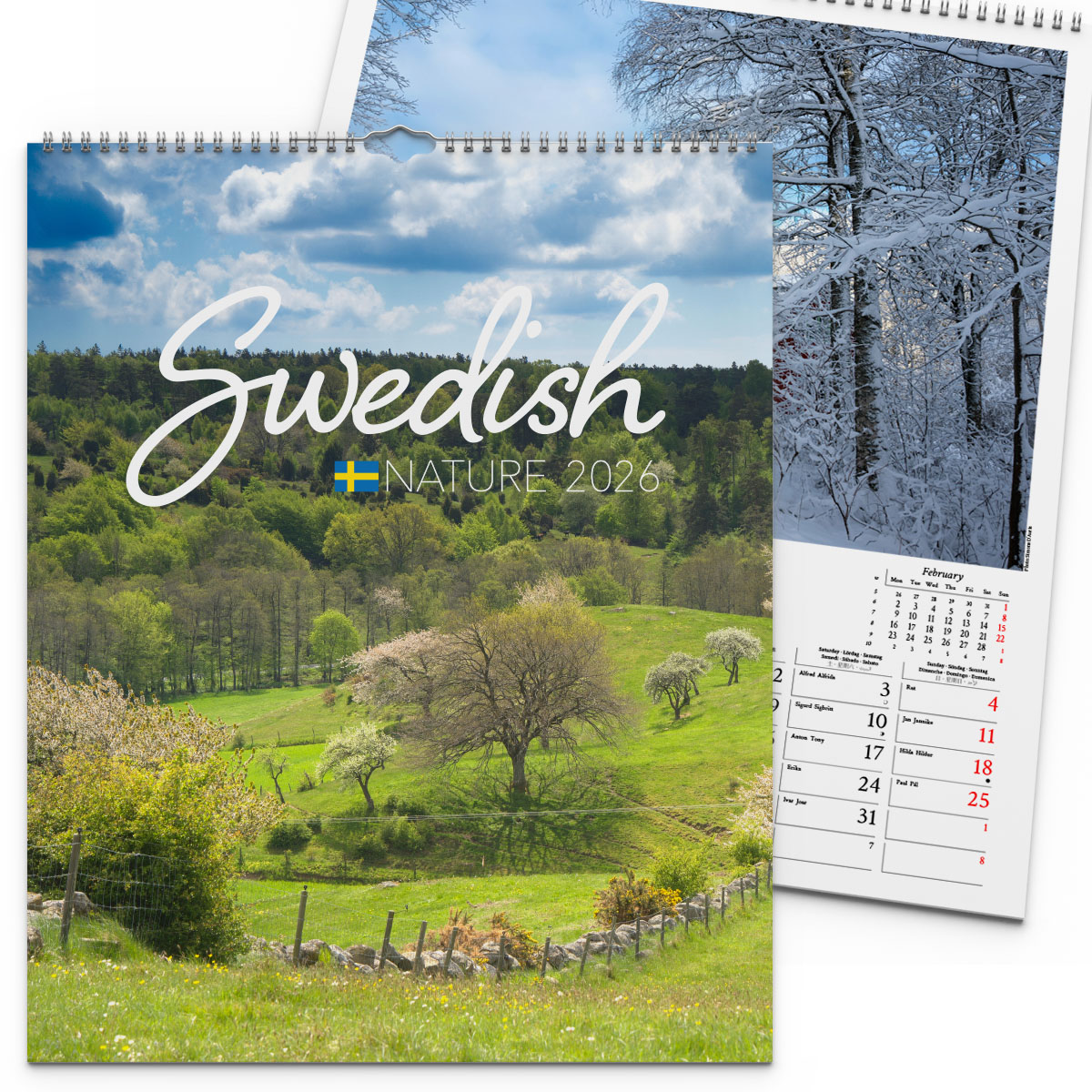 Väggkalender Swedish Nature 2026