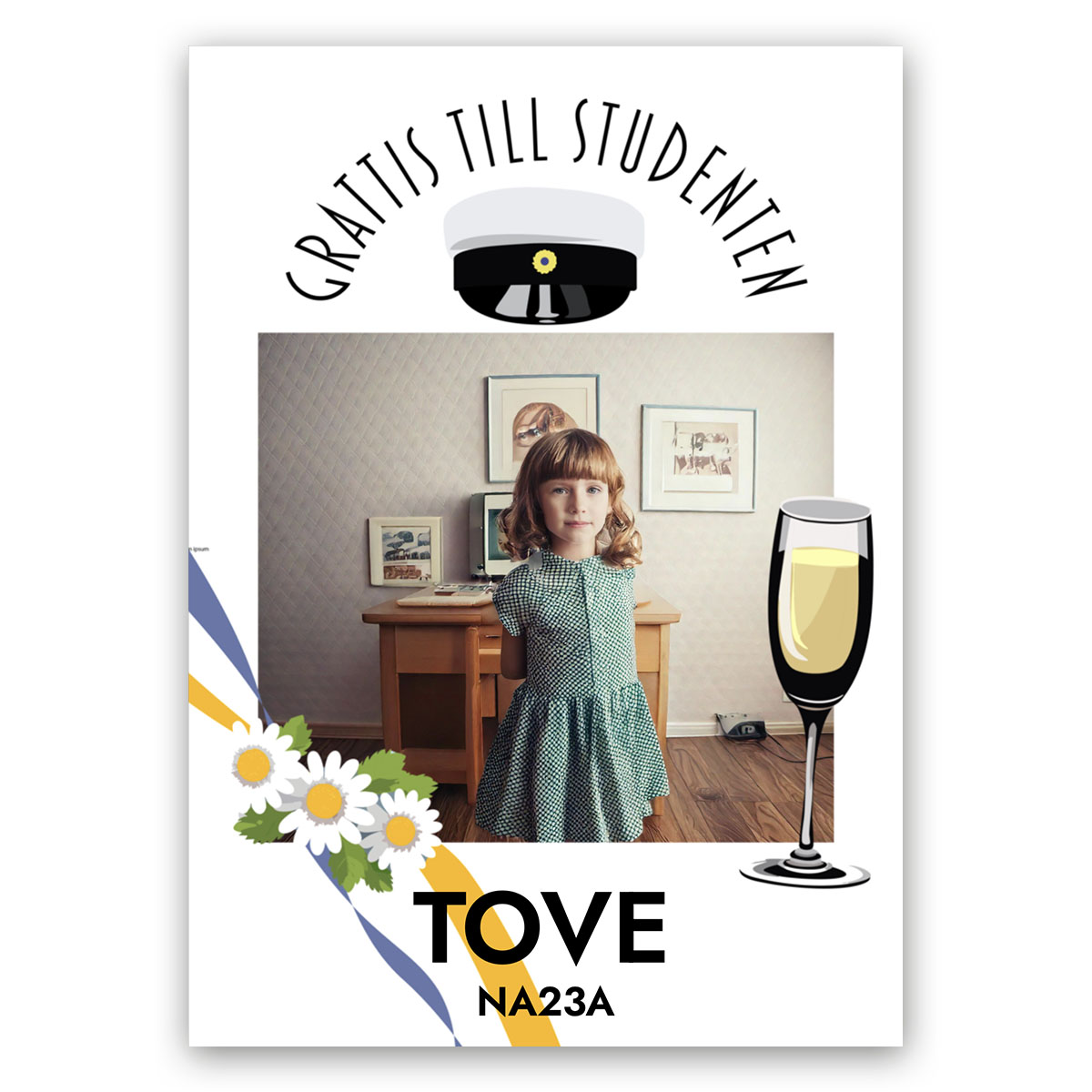 Studentplakat Grafisk Vit Studenten produkt