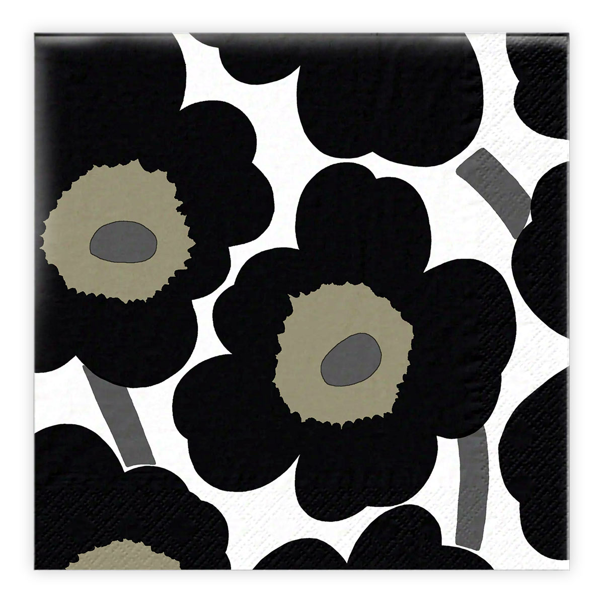 Matservetter 20p Marimekko Unikko svartvit 314002