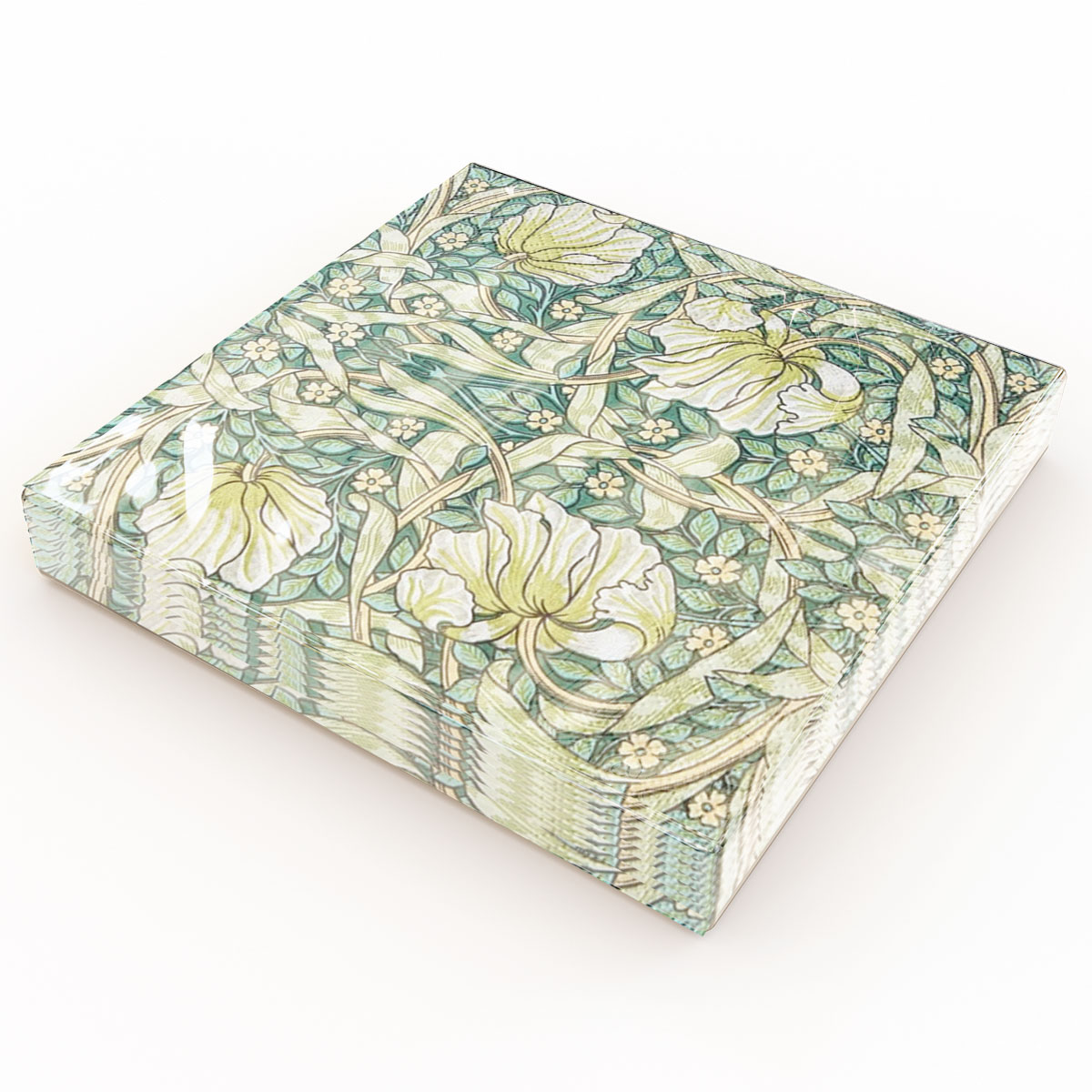 Matservetter 20p William Morris Pimpernel grön 040404 förpackning