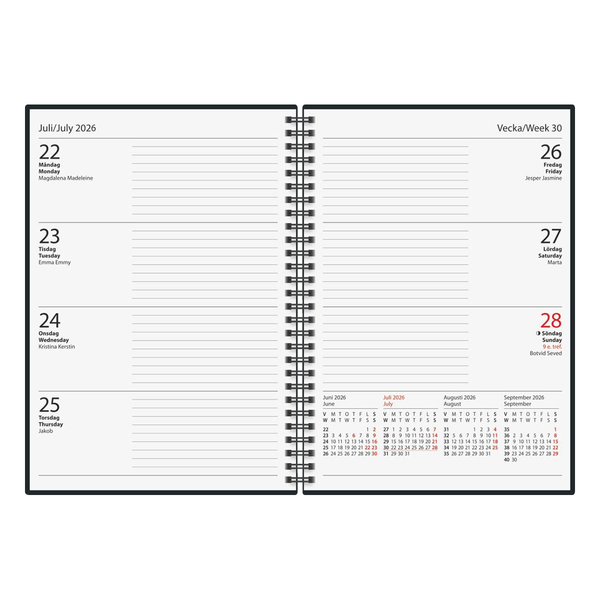 Almanacka 2025-2026 Back to School uppslag