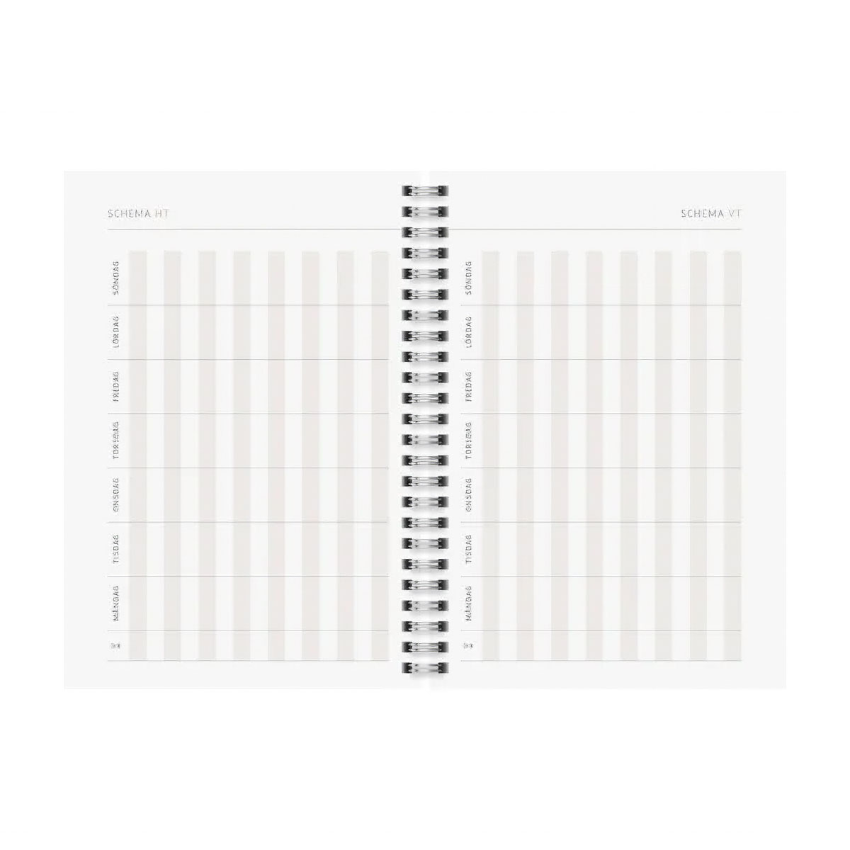 Almanacka A5 2025-2026 Grey Marble 18 mån uppslag 6