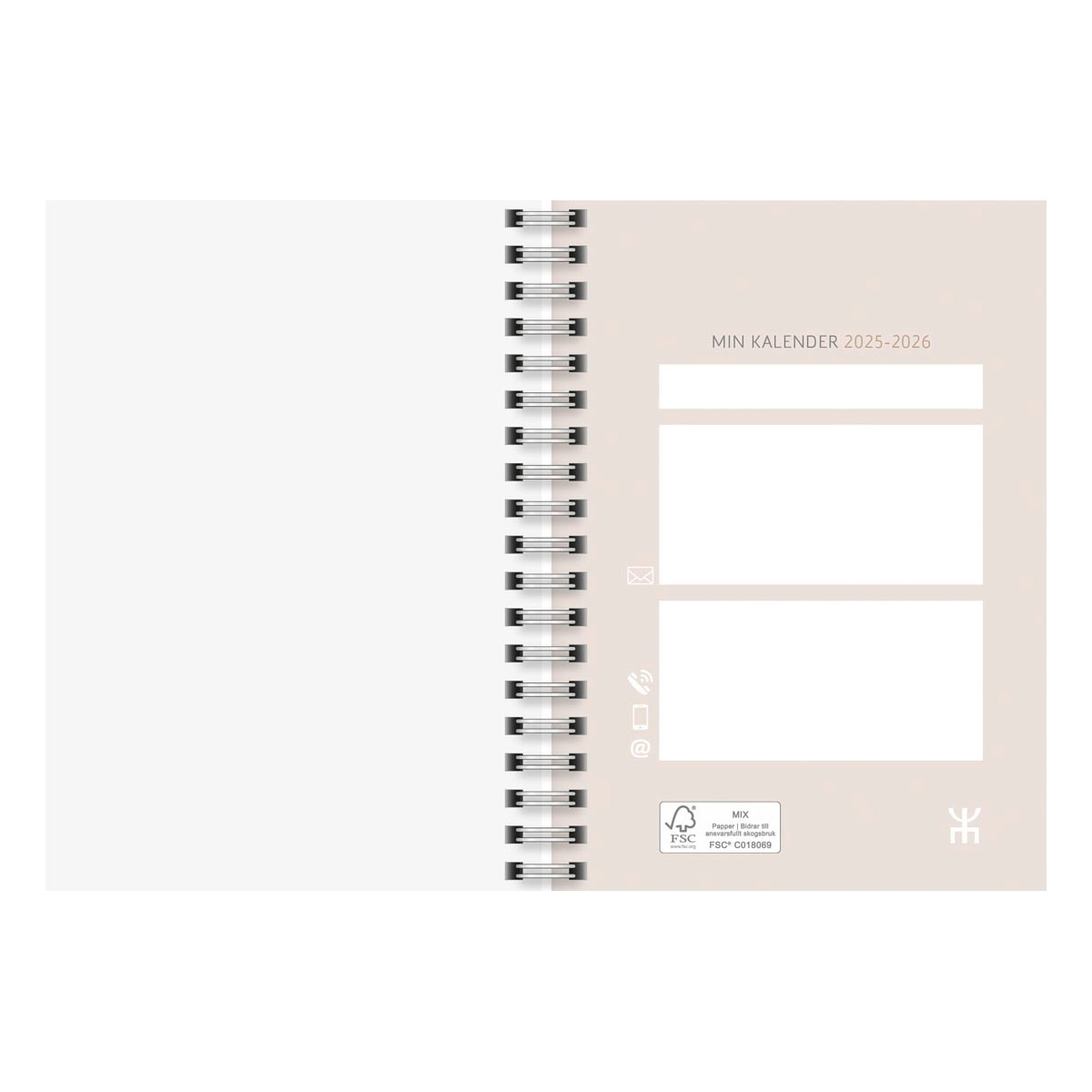 Almanacka A6 Pastel Marble 2026 uppslag 2