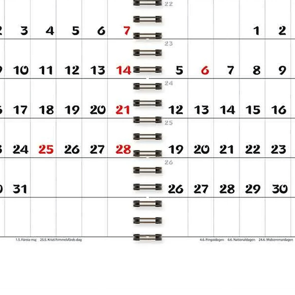 Familjeplaneraren A5 2025-2026 18 månader uppslag 2
