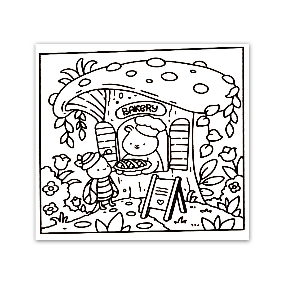 Cozy Målarbok Garden Cuties