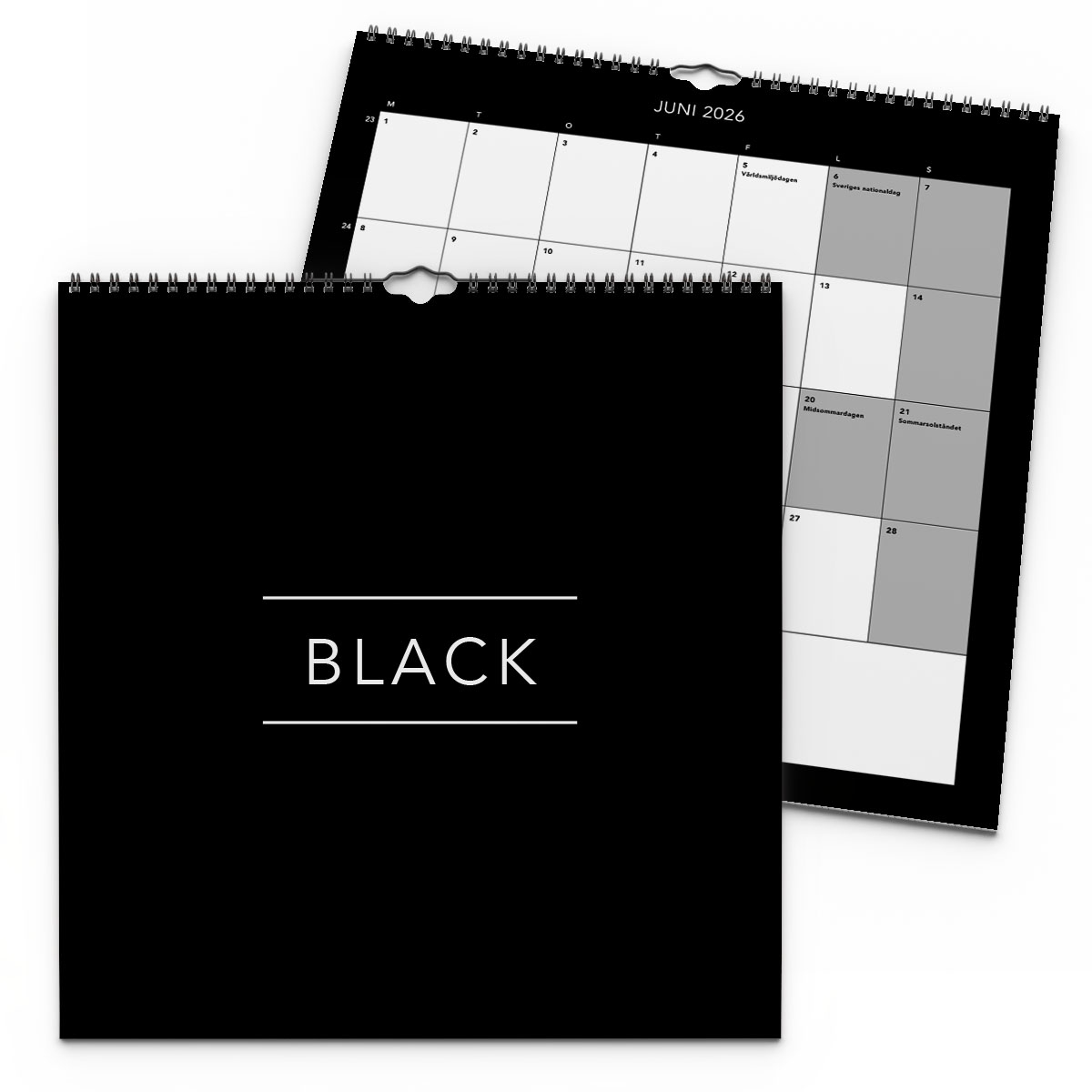 Väggkalender Clean 2026 Black Week Edition 2