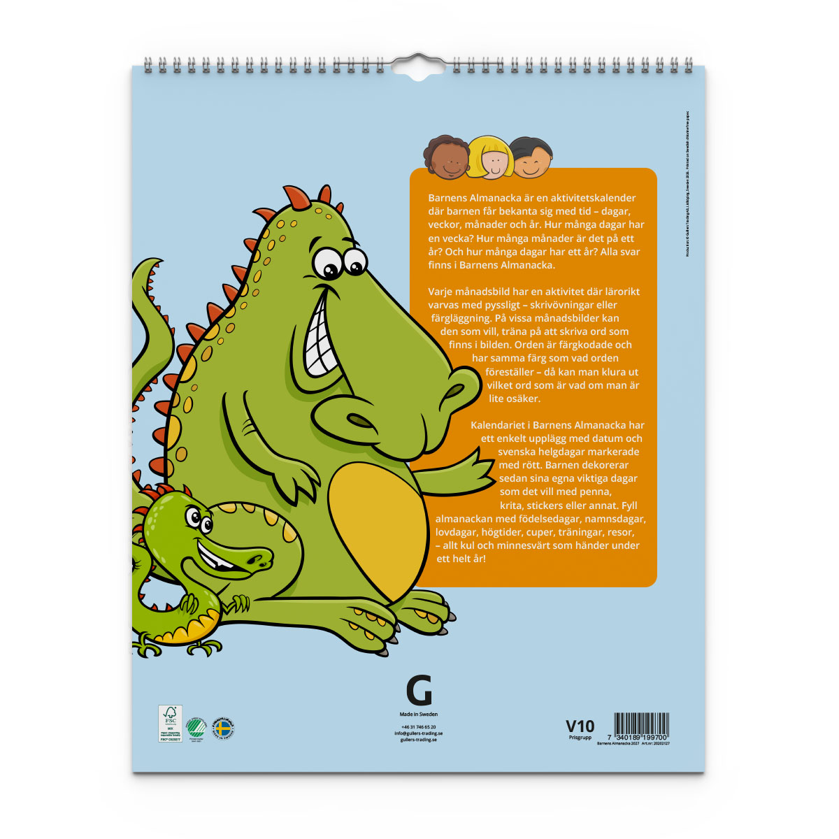 Barnens Almanacka 2027 baksida