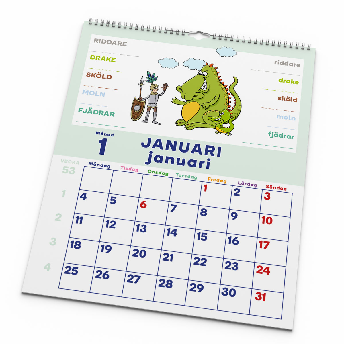 Barnens Almanacka 2027 uppslag