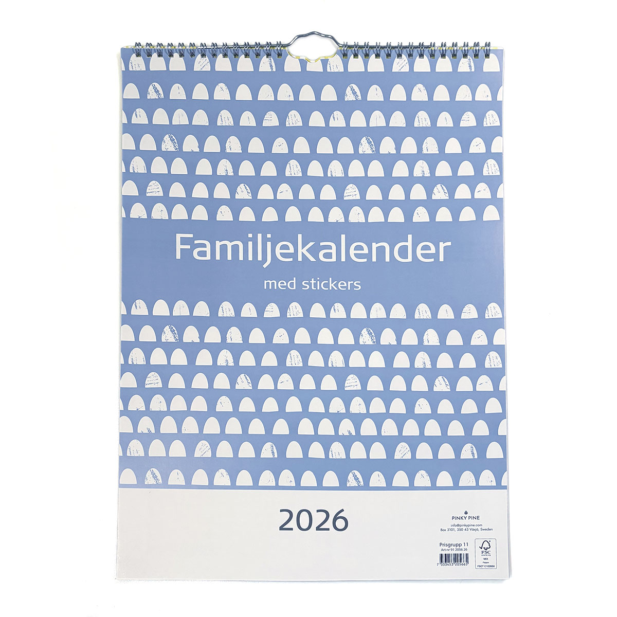 Familjekalender A3 med stickers 2026 Familjekalender A3 med stickers 2026