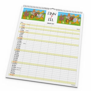 Familjekalender Smarta Familjen 2027 uppslag