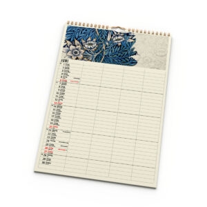 Familjekalender William Morris 2027 uppslag