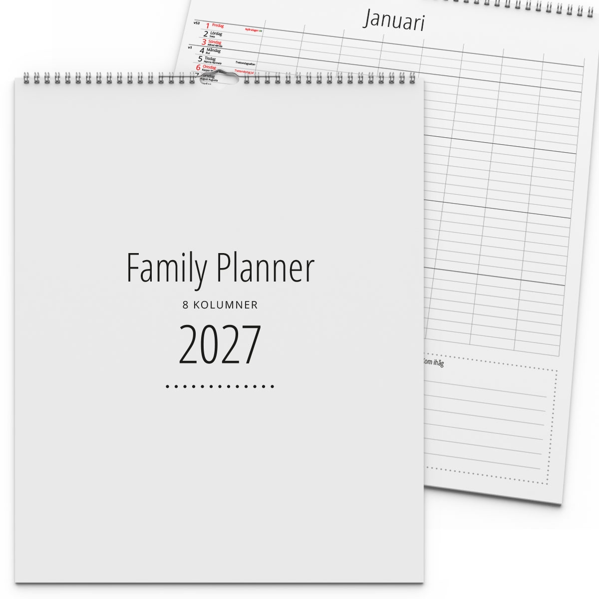 Family Planner XL 8 kolumner 2027 2