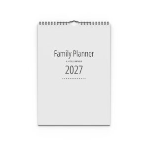 Family planner A4 4 kolumner 2027