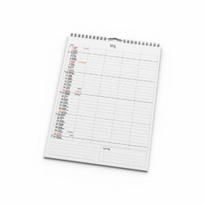 Family planner A4 4 kolumner 2027 uppslag