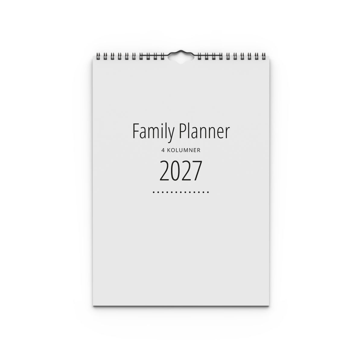 Family planner A4 4 kolumner 2027