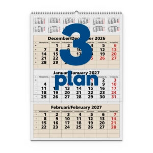 Väggkalender 3-plan 2027