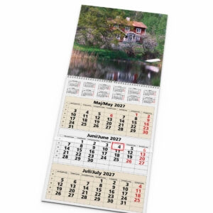 Väggkalender 3-plan 2027 uppslag