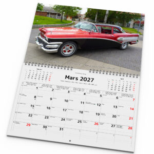 Väggkalender Classic Cars 2027 medium uppslag