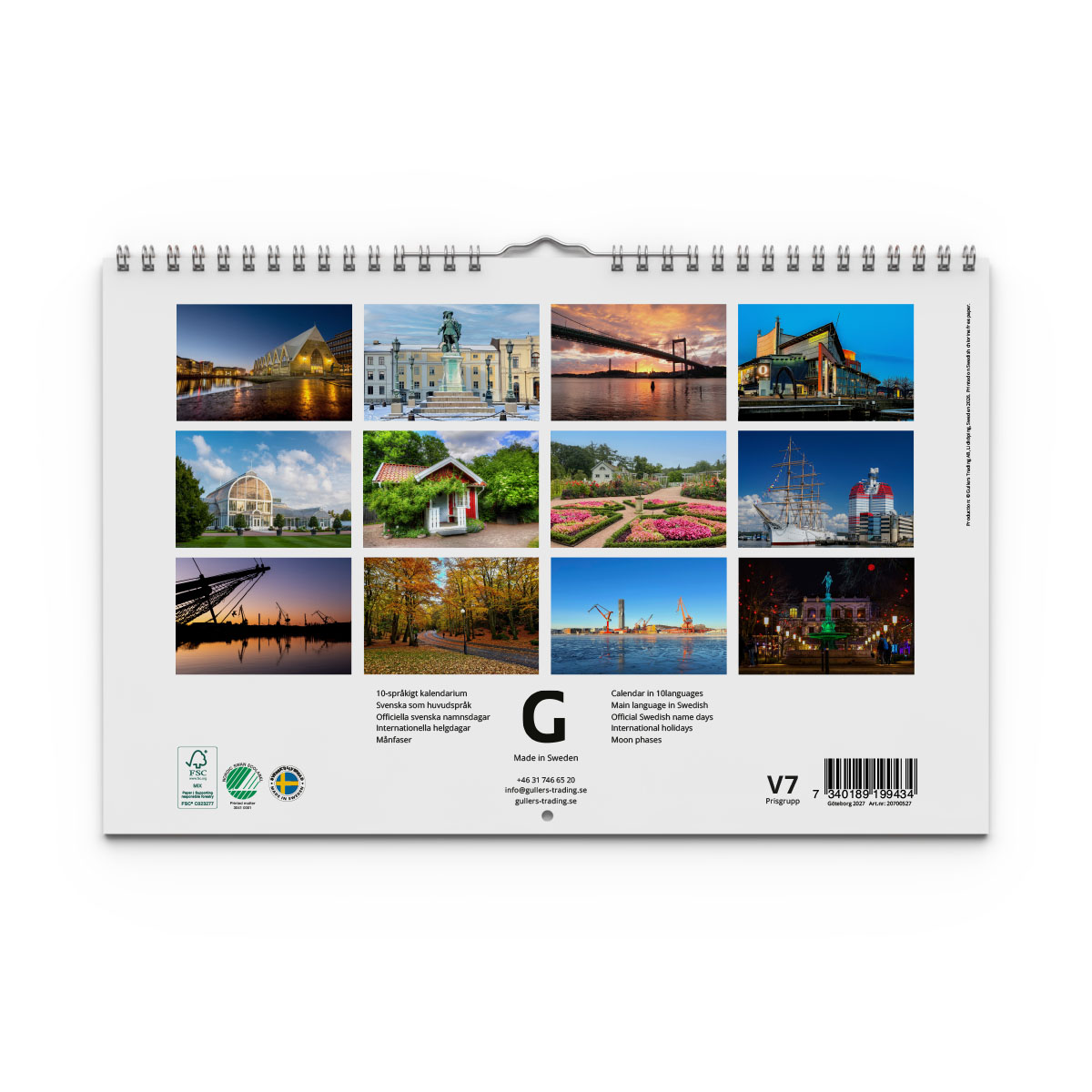 Väggkalender Göteborg 2027 2
