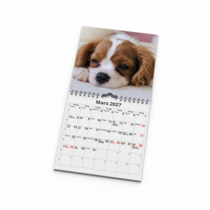 Väggkalender Hundar Mini 2027 uppslag