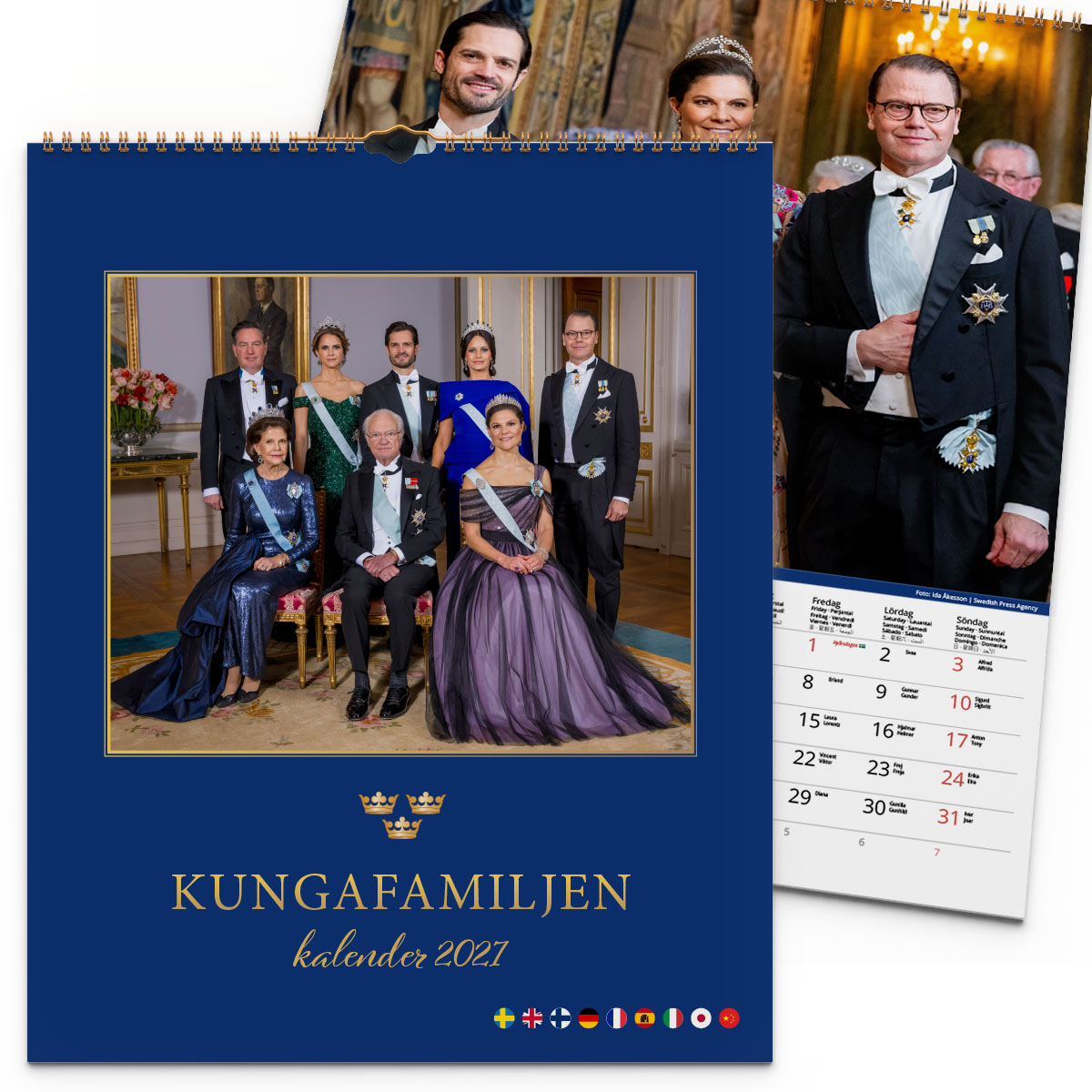 Väggkalender Kungafamiljen 2027 2