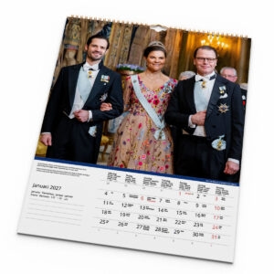 Väggkalender Kungafamiljen 2027 uppslag