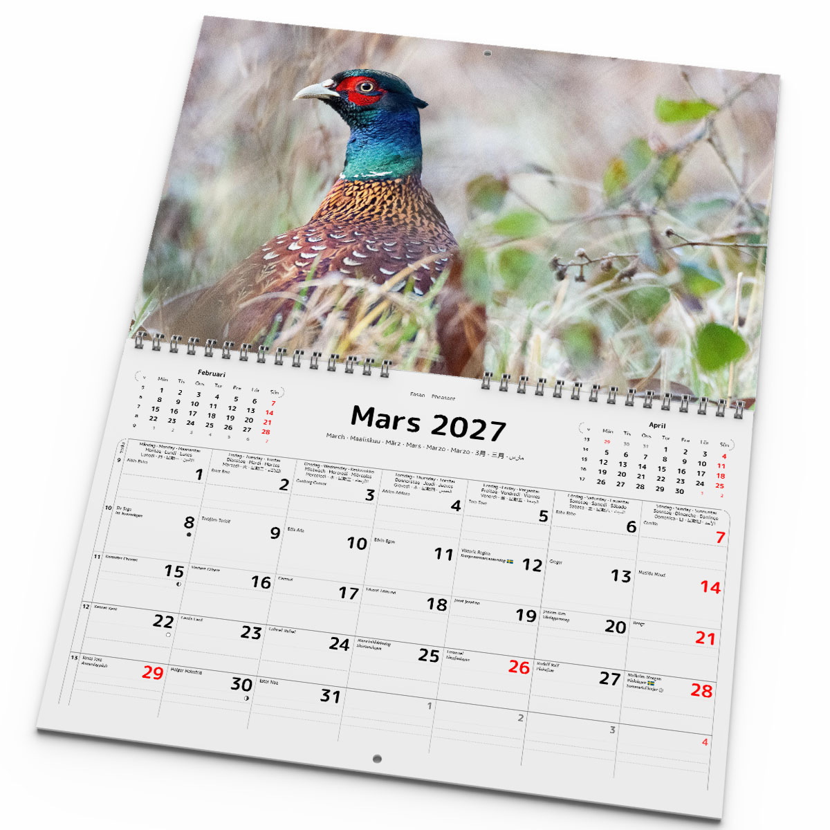 Väggkalender Levande Skog 2027 uppslag