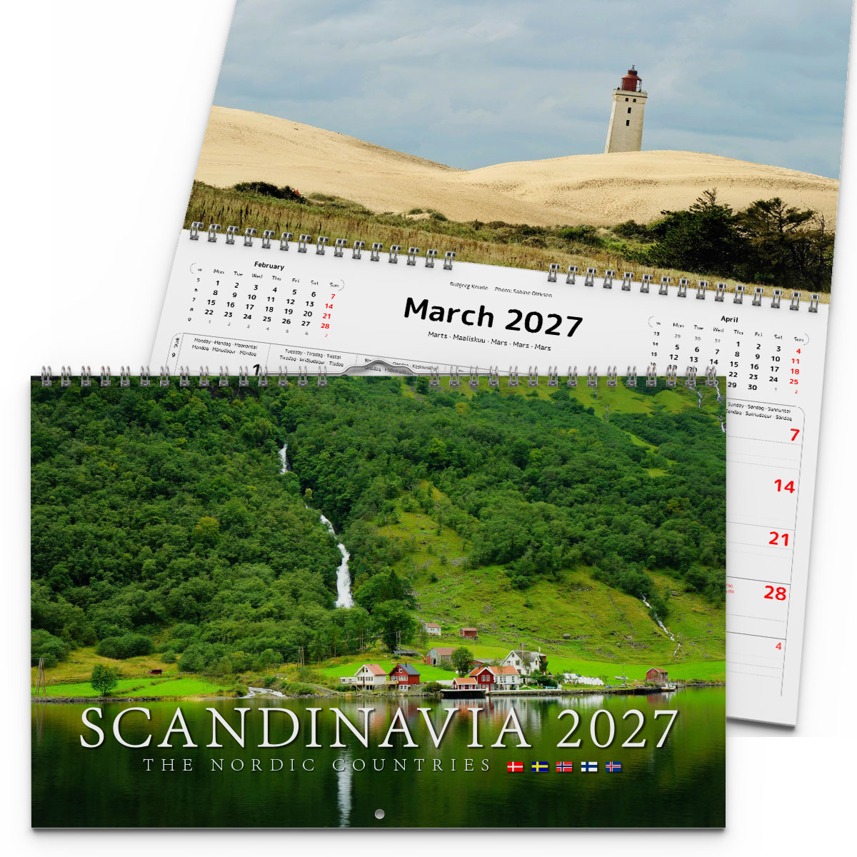 Väggkalender Scandinavia 2027 2