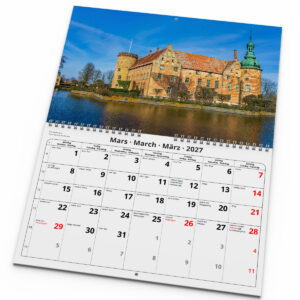 Väggkalender Skåne 2027 uppslag