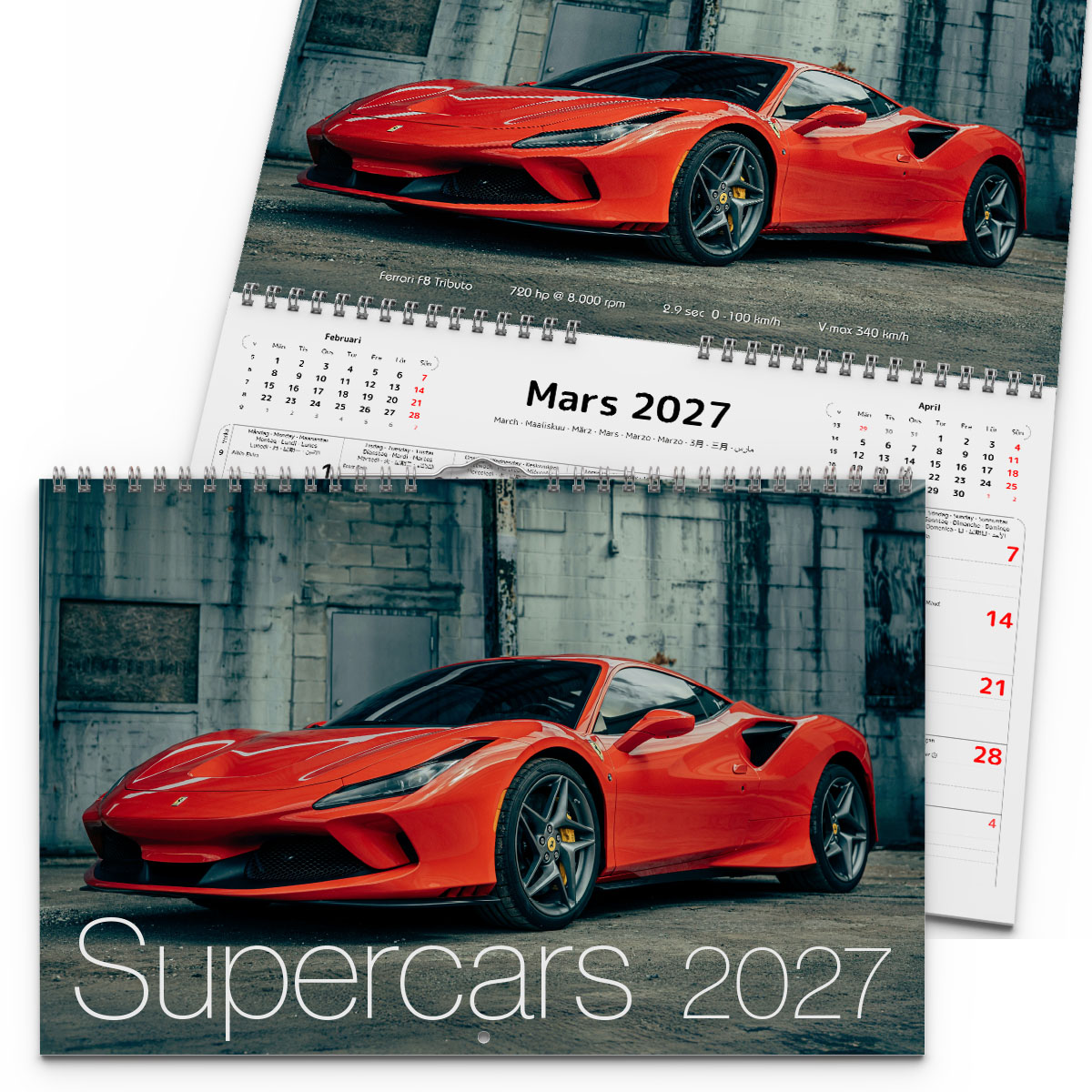 Väggkalender Supercars 2027 2
