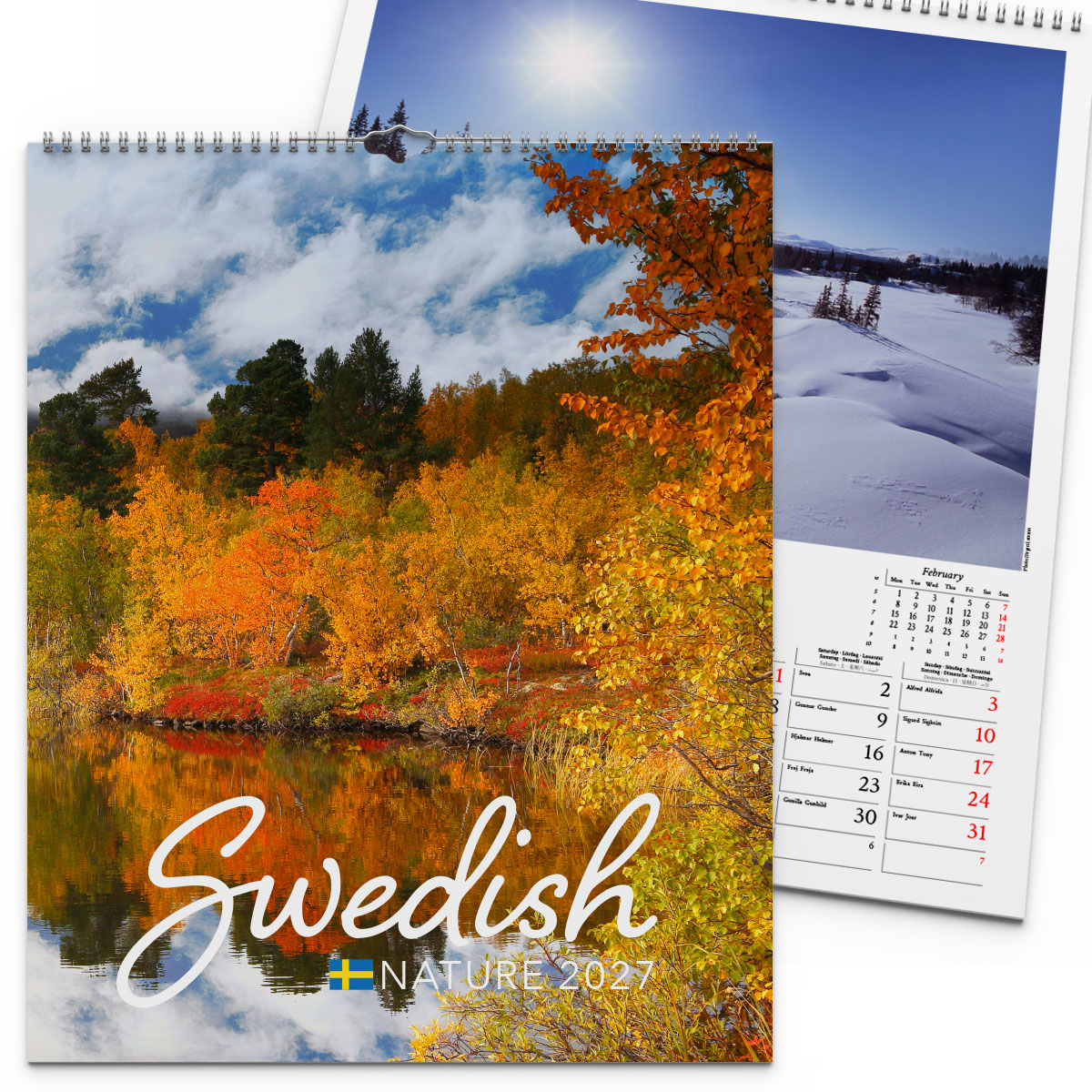 Väggkalender Swedish Nature 2027 2