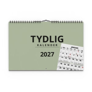 Väggkalender Tydlig 2027