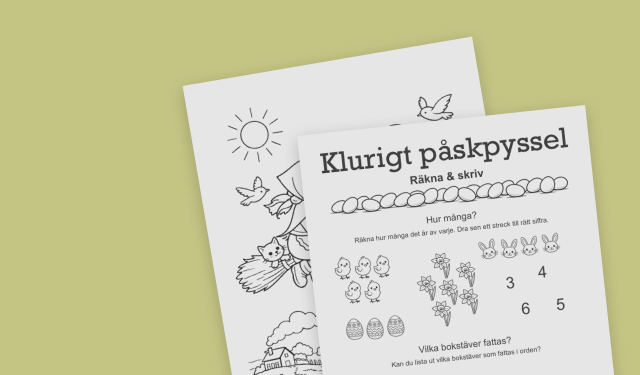 Gratis påskpyssel | Skriv ut hemma