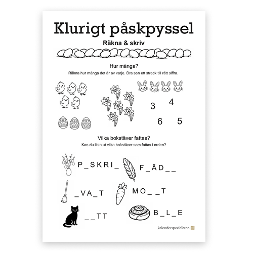 Förhandsvisning av påskpyssel med knåp för barn.