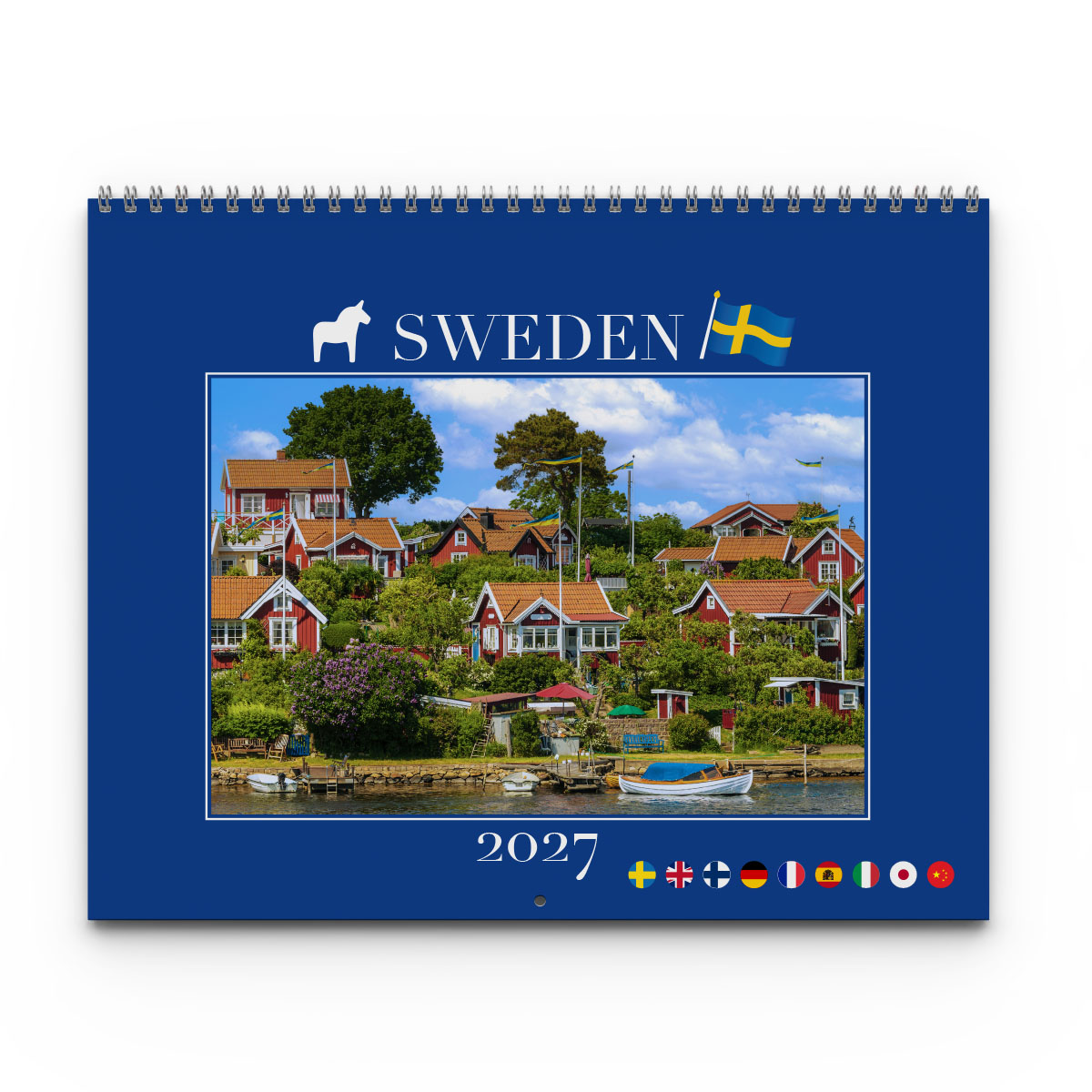 Väggkalender Sverige med kuvert 2027 Kalender