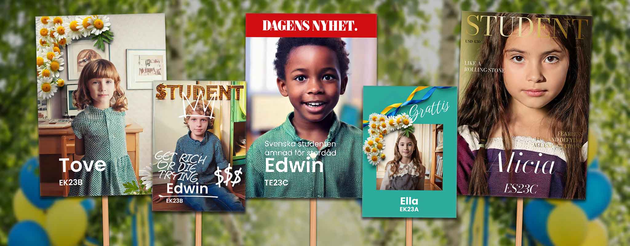 Göra egen studentskylt